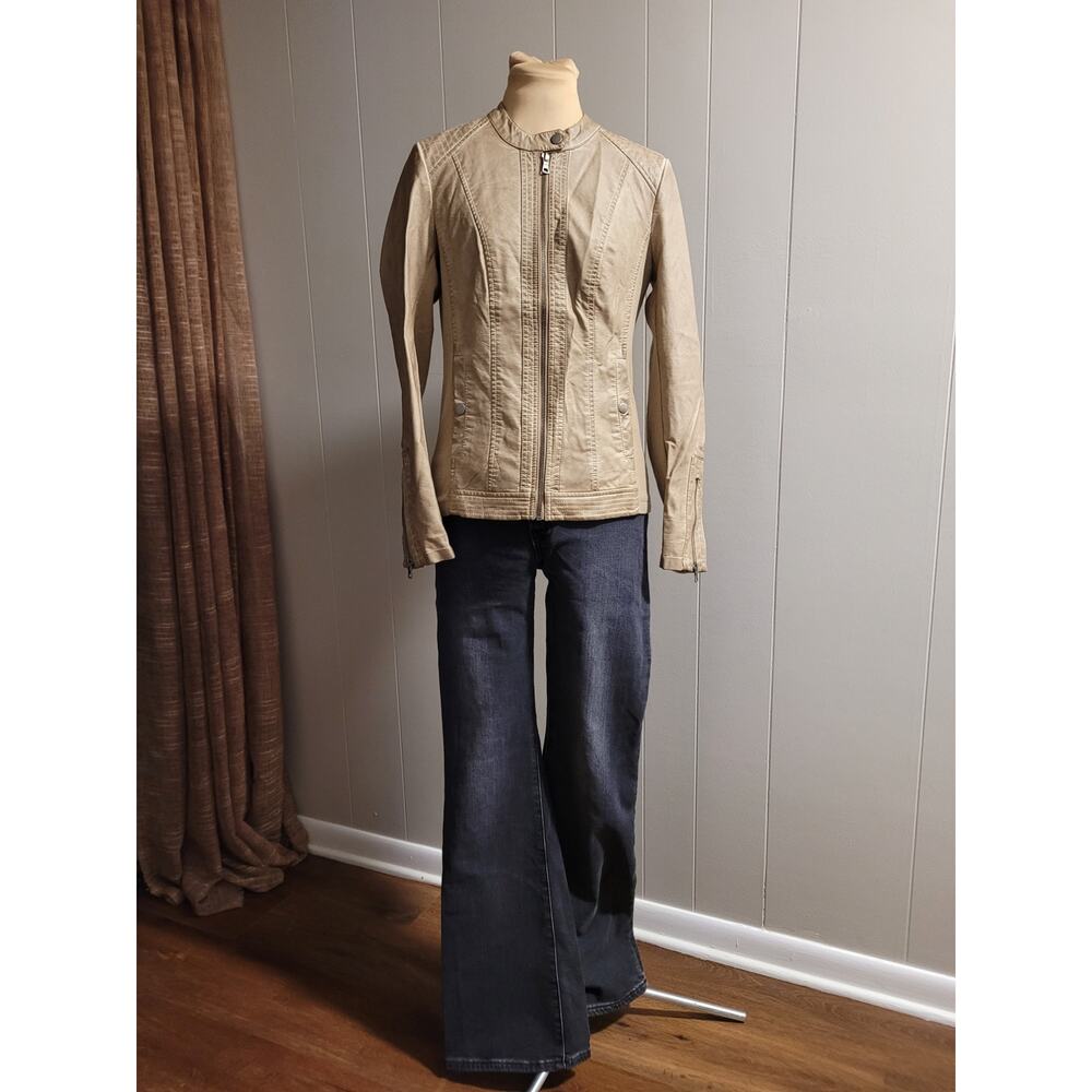 Sebby Collection - Women's Small Vegan Leather Bomber Jacket